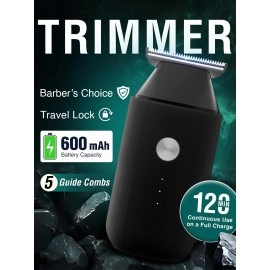 VGR V-932 Professional Rechargeable Corded & Cordless Pocket Hair Trimmer for Mens Runtime: 120 Minutes, Black