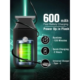 VGR V-932 Professional Rechargeable Corded & Cordless Pocket Hair Trimmer for Mens Runtime: 120 Minutes, Black