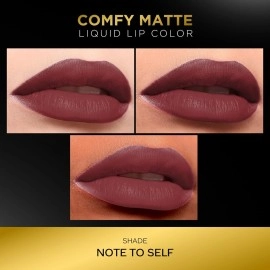 FACESCANADA Comfy Matte Liquid Lipstick - Note To Self 07, 3 ml | Comfortable 10HR Longstay | Intense Matte Color | Almond Oil & Vitamin E Infused | Super Smooth | No Dryness | No Alcohol