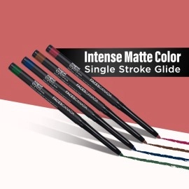 FACESCANADA Magneteyes Color Kajal - Burgundy Love 04, 0.30G | Highly Pigmented Kohl | 12 Hr Long Stay | Matte Finish | Single Stroke Glide | Water Proof | Smudge Proof | Almond Oil Enriched - Pencil