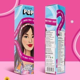 SUGAR POP Matte Lipcolour | Vitamin E | Super-Pigmented | Smudge-proof | 1.6 ml - 01 Chilli