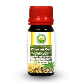 BASIC AYURVEDA Castor Oil (Erand Tail) - 50ml | Pure Ayurvedic Oil for Hair, Skin & Digestive Health