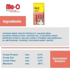 DynamicSales (India) Me-0 Creamy Stick Treats For Cat And Kitten Of All Life Stages, 300G (Salmon), 1 Count