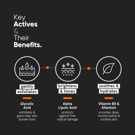 Minimalist 7% ALA & AHA Brightening Face Wash with Vitamin B5 For Hydration, Glycolic Acid For Exfoliation & Alpha Lipoic Acid For Glowing Skin