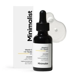 Minimalist 16% Vitamin C Face Serum (Advanced) With Vit E, & Ferulic Acid For Glowing Skin | Advanced Brightening Formula With Power of Vit C & E, Ferulic Acid & Fullerenes
