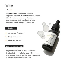 Minimalist 16% Vitamin C Face Serum (Advanced) With Vit E, & Ferulic Acid For Glowing Skin | Advanced Brightening Formula With Power of Vit C & E, Ferulic Acid & Fullerenes