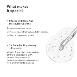 Minimalist 16% Vitamin C Face Serum (Advanced) With Vit E, & Ferulic Acid For Glowing Skin | Advanced Brightening Formula With Power of Vit C & E, Ferulic Acid & Fullerenes
