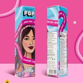 SUGAR POP Matte Lipcolour | Lasts Upto 8 hrs | Pink Lipstick for Women | Vitamin E Infused | Non-Drying, Smudge Proof, Long Lasting | 1.6ml - 09 Mulberry