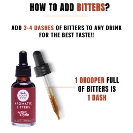 Bab Louie & Co. Aromatic Bitters For Cocktails, India\'s 1st Non-Alcoholic Award Winning Bitters, Natural Made With Real Fruits, Herbs & Spices, Spiced Earthy Taste Notes, Old Fashioned, Gin & Tonic