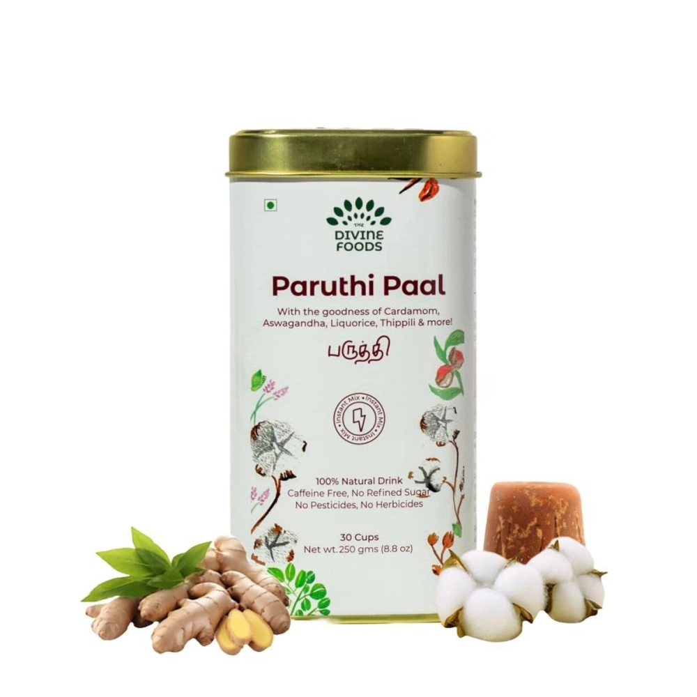 The Divine Foods Paruthi Paal-Cotton Seed Latte Mix-200 gm-Antioxidant Drink-Good Cholesterol Drink