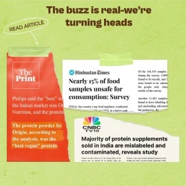 Origin Nutrition 100% Natural Vegan Plant Protein Powder,Easy to Digest Filter Coffee Flavour with 25g Plant Based Protein,Gluten Free,Dairy Free,No Added Sugar,Soy Free,Non -GMO, Jain,7 Servings,284