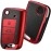 JVCV Premium Soft TPU Leather Pattern Key Cover Compatible with Skoda Kylaq Slavia Kushaq Taigun Tiguan Virtus Octavia Kodiaq Superb Folding Key (Red)