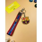 SINCE 7 STORE FC Barcelona Combo Premium Double Sided Printed Keychain | Satin Fabric