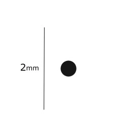 Comet Busters Black and Red Round Tiny Bindis (2 mm) (BIN952)