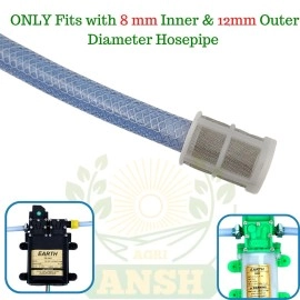 Agriansh Water Inlet Micro Pump Filter Stainless Steel Net Plastic Frame Used for Diaphragm Pump Inlet Hose Pipe