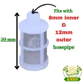 Agriansh Water Inlet Micro Pump Filter Stainless Steel Net Plastic Frame Used for Diaphragm Pump Inlet Hose Pipe