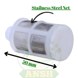 Agriansh Water Inlet Micro Pump Filter Stainless Steel Net Plastic Frame Used for Diaphragm Pump Inlet Hose Pipe