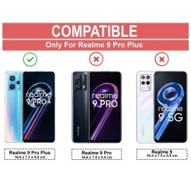 CEDO Realme 9 Pro Plus (5G) Back Case Cover | Camera Protection Shockproof Bumper-Edge | Acrylic Crystal Clear 360 Degree Protection TPU+PC | Transparent Eagle Back Case Cover (Black)
