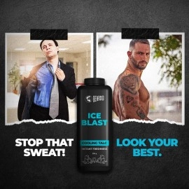 Beardo Ice Blast Talc Powder for men, 100g | INSTANT ICY COOLING Talcum Powder Men | Combat heat with Menthol | Goodness of Aloe vera & Vitamin E for Instant Freshness