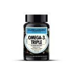 Curegarden Omega-3 Fish Oil Capsules Triple Strength | Fish Oil 2500mg| 60 Softgel Capsules| 900 mg Epa, 600 mg Dha and Vitamin D, E & K |Heart Health| Joint Supplement| Brain Health.