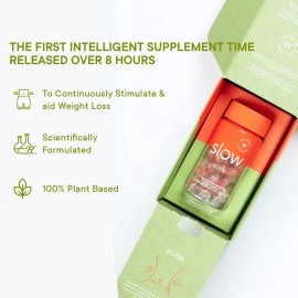 Wellbeing Nutrition Slow | Burn | Caffeine & Chromium in Advanced Liquid L-Carnitine to Convert Fat into Energy | Metabolism, Energy & Endurance, Performance & Recovery (60 Capsules)