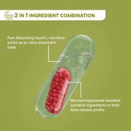 Wellbeing Nutrition Slow | Burn | Caffeine & Chromium in Advanced Liquid L-Carnitine to Convert Fat into Energy | Metabolism, Energy & Endurance, Performance & Recovery (60 Capsules)