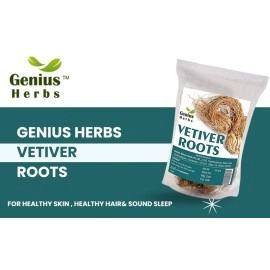 Genius Herbs Vetiver Roots - 50g Dried Khus-Khus/Vetiveria Zizanioides Natural Herbal Coolant for Hair Growth/Face Scrub/Healthy Skin