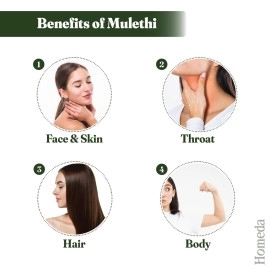 Homeda Mulethi Powder Organic for Face Pigmentation (100 Grams) Licorice Powder for Drinking, Yashtimadhu for Eating, Skin, Hair Growth Pure Liquorice Root extract Athimathuram, Mulethi Stick