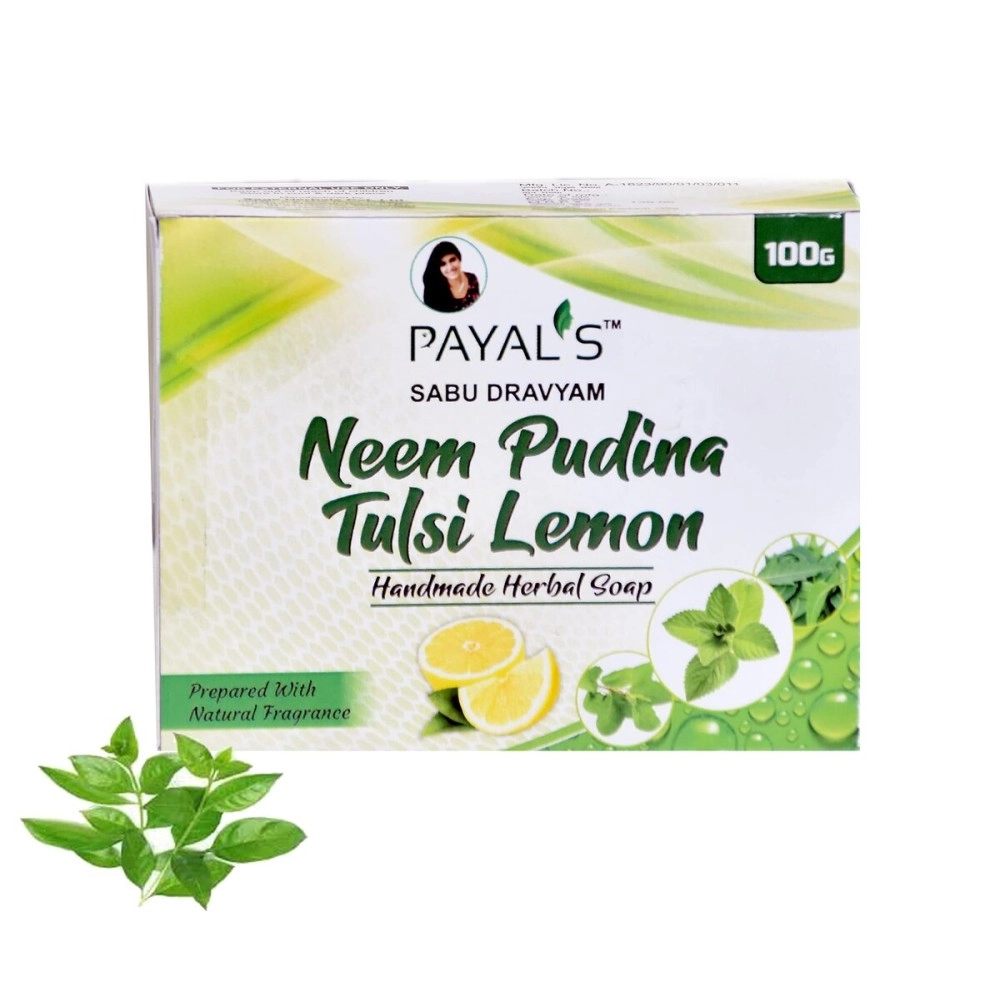 Payal\'s Herbal Soap - Neem Pudina Tulsi Lemon