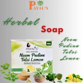 Payal\'s Herbal Soap - Neem Pudina Tulsi Lemon