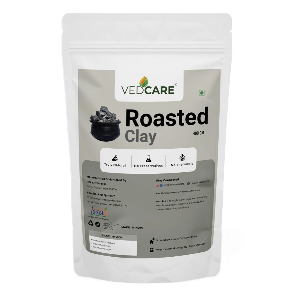Vedcare Indian Edible Roasted Clay | Bhutdo | Khadi | Mitti | Butter Soil Manure | Roasted nakumatt | nakumatt Clay, 400 g