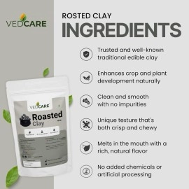 Vedcare Indian Edible Roasted Clay | Bhutdo | Khadi | Mitti | Butter Soil Manure | Roasted nakumatt | nakumatt Clay, 400 g