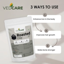 Vedcare Indian Edible Roasted Clay | Bhutdo | Khadi | Mitti | Butter Soil Manure | Roasted nakumatt | nakumatt Clay, 400 g