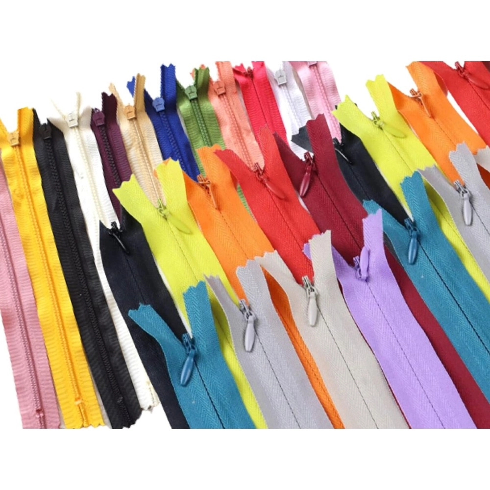 Artonezt 8Inch (21cm) Premium Invisible Zipper Concealed Nylon Zips for Garments, Pants, Bags, Palazzo, Dresses, Frocks, Gowns, Ladies Suits (Multicolor) Set of 36 Zips