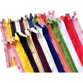Artonezt 8Inch (21cm) Premium Invisible Zipper Concealed Nylon Zips for Garments, Pants, Bags, Palazzo, Dresses, Frocks, Gowns, Ladies Suits (Multicolor) Set of 36 Zips