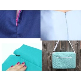 Artonezt 8Inch (21cm) Premium Invisible Zipper Concealed Nylon Zips for Garments, Pants, Bags, Palazzo, Dresses, Frocks, Gowns, Ladies Suits (Multicolor) Set of 36 Zips