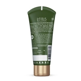 Lotus Botanicals Vitamin C Skin Brightening MatteFluid Sunscreen | SPF 50 | PA+++ | 100x Vitamin C | Protects from Sun, UV Rays | Brightens Skin | No White Cast|Water Resistant|No Preservatives75g