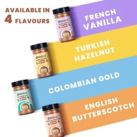 Bevzilla Instant Coffee Powder Colombian Gold - 75 Grams | 100 % Premium Arabica Beans | Hot & Cold Coffee | Makes 40 Cups | Strong Coffee | Flavoured Coffee