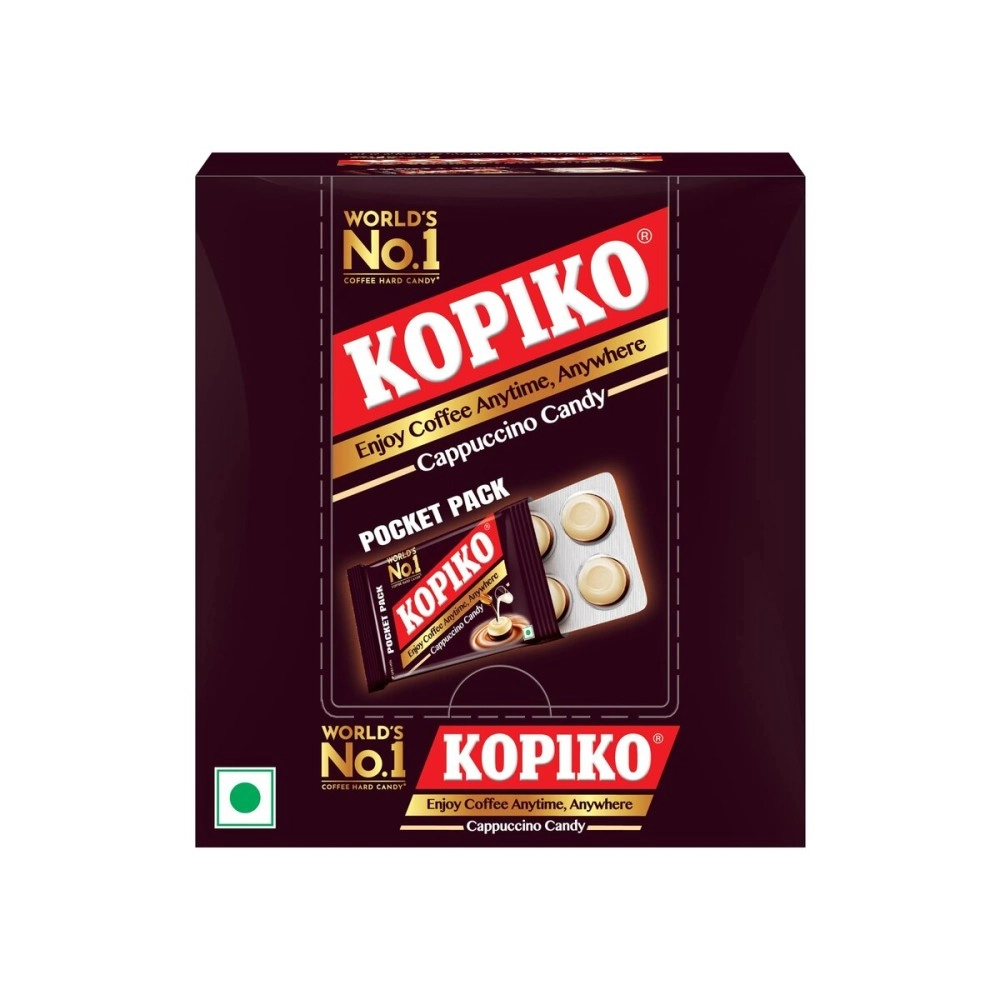KOPIKO Cappuccino Coffee Candy - World\'s No 1 Coffee Hard Candy (Pocket Pack -504gram (24 Units X 6 Pieces in Each), Pack of 2)