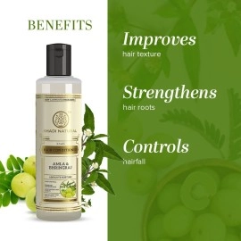 Khadi Natural Amla & Bhringraj Hair Conditioner | Anti-Hair Fall Conditioner | Nourishing Conditioner for Healthy Hair | Paraben & Silicone-Free | Suitable for All Hair Types | 210ml