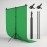 Boosty Green Screen Backdrop 6x9 ft with Stand - 6x9FT Photography Backdrop with 1PC 6.5FT T-Shape Backdrop Stands, 2PCs Spring Clamps