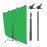 Boosty Green Screen Backdrop 6x9 ft with Stand - 6x9FT Photography Backdrop with 1PC 6.5FT T-Shape Backdrop Stands, 2PCs Spring Clamps
