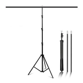 Boosty Green Screen Backdrop 6x9 ft with Stand - 6x9FT Photography Backdrop with 1PC 6.5FT T-Shape Backdrop Stands, 2PCs Spring Clamps