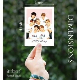 junkyard Pack of 16 BTS Polaroid lomo photocards for wall decor (size 3 X 4 inch)