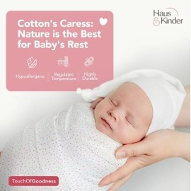 haus & kinder 100% Cotton Soft Muslin Swaddle Wrap for Newborn Baby - Pack of 3 (100 x 100 cm, Pink, Grey, Turquoise) (Rainbow)