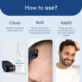 Man Matters Advance Derma Roller For Hair & Beard | 540 Micro 0.5mm Titanium Alloy Needles | Beard Health and Development | Stimulates Beard Hair Follicles | Safe, Easy & Effective To Use