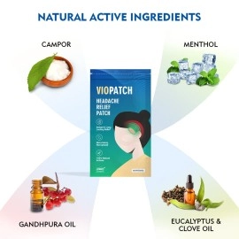 Viopatch Headache Relief Patch - 40 Patches - Instant & Long Lasting Relief for Headaches, Migraines & Sinus Pains