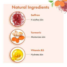 Good Vibes Ubtan Insta Glow Light Day Cream - Contain Saffron, Turmeric, & Vitamin B3 - Natural Exfoliant, Enhances Glow - Light Non Sticky Texture - Suitable For All Skin Types - Chemical Free - 50 g