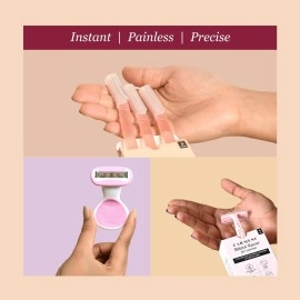Carmesi Complete Hair Removal Pack | Facial Razor, Body Razor, Bikini Razor | Instant & Painless Hair Removal | Face, Legs, Arms, Underarms, Bikini Line White - Women