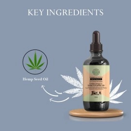 Ananta Hemp Works Hemp Seed Oil I 100ML I Specially for Dog I Cat I Relax Your Pets I Fight Anxiety I Pet Joint Support I Improve Skin I 100% Ayurvedic & Natural I Pet Care Massage Oil | No Side Effe